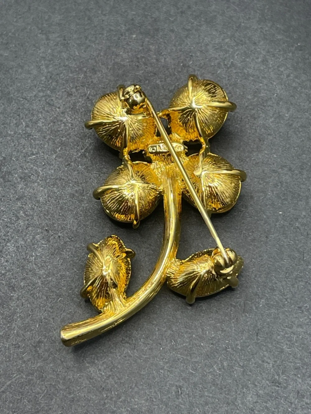 Monet flower brooch vintage - Picture 4 of 5